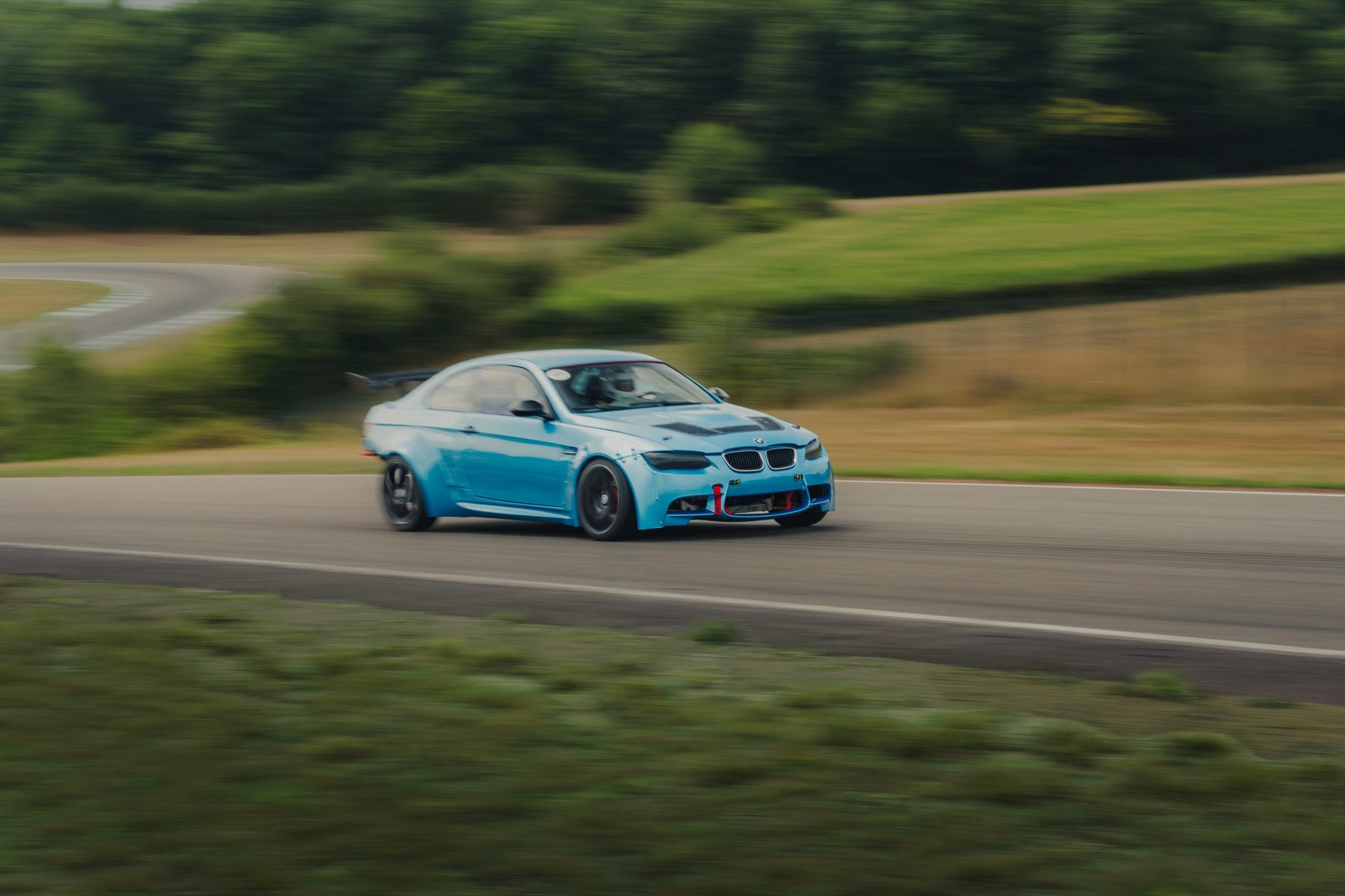 BMW E92 bleue de Nicolas Ulmer sur circuit